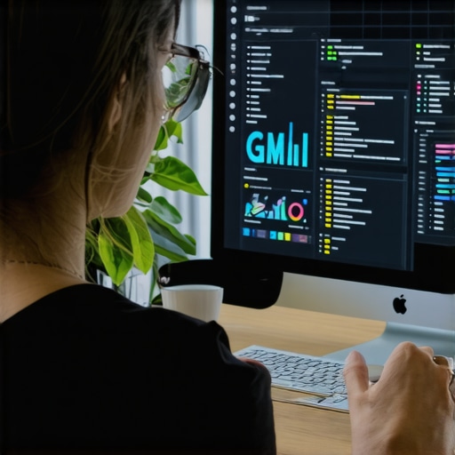 Business owner reviewing local SEO data and schema markup on a computer