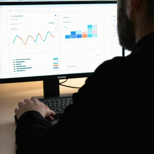 An SEO professional reviewing local SEO data on a laptop