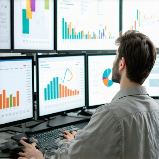 SEO expert analyzing local SEO signals with data charts