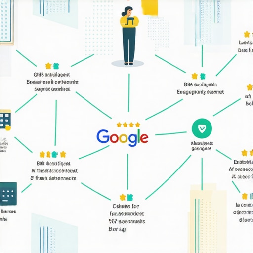 Infographic showing interconnected signals for GMB ranking improvement