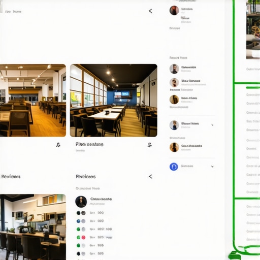A visual diagram showing key components of a successful Google My Business profile including reviews, photos, and posts.