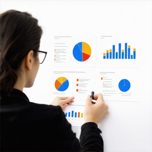 Business owner reviewing Google My Business audit with charts