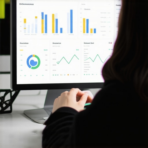 Person analyzing SEO metrics on a laptop for GMB signal health