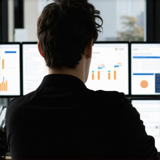 Analyzing SEO Tools for GMB Maintenance Digital marketer reviewing SEO dashboard and reputation management tools for local business optimization