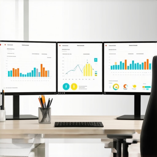 A workspace featuring screens showing local SEO metrics and citation management for GMB optimization.