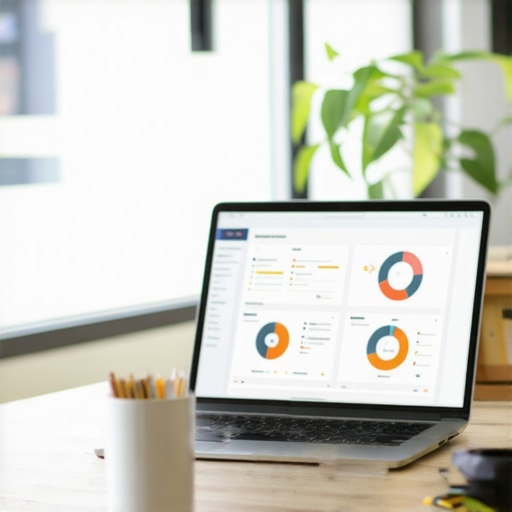 A digital workspace showing SEO and citation management tools open on a laptop.