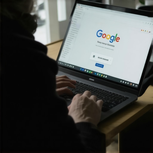 Person reviewing SEO signals on a laptop for local ranking improvement.