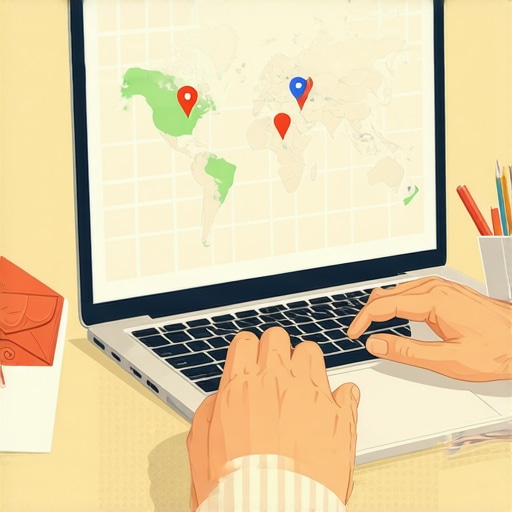 Person analyzing SEO signals on laptop for Google My Business optimization.