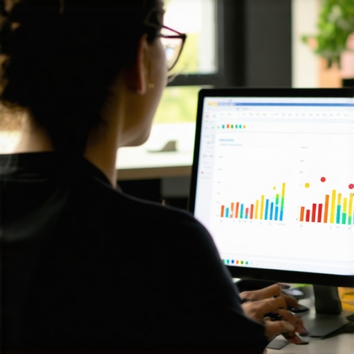 Person reviewing SEO and ranking signals on a computer