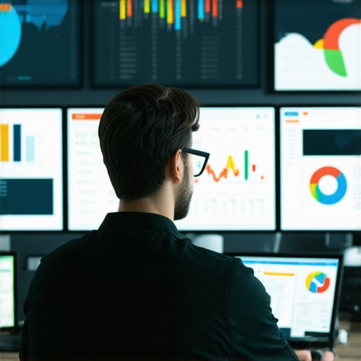 A person using multiple SEO tools on computer screens to monitor and maintain local search signals.