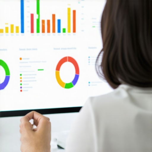 Digital marketing analyst reviewing Google My Business signals on a computer screen