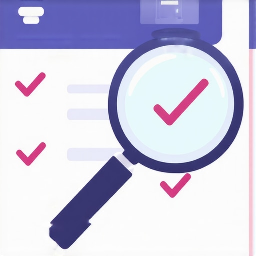 An illustration showing a person analyzing digital signals on a screen with a magnifying glass, emphasizing audit and cleanup