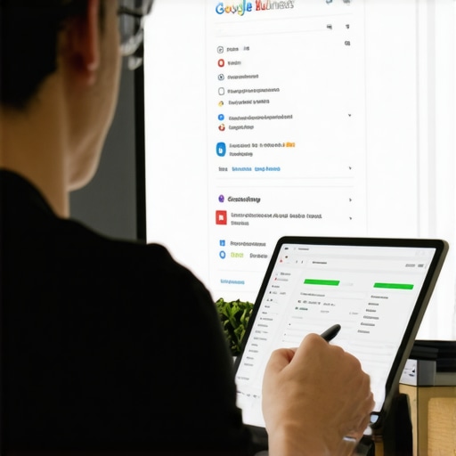 A person analyzing GMB profile for toxic signals and updates.