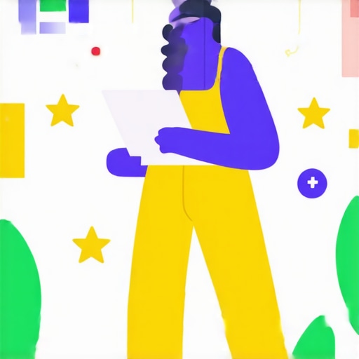 Person reviewing and cleaning GMB profile signals, icons representing reviews, backlinks, and listings.