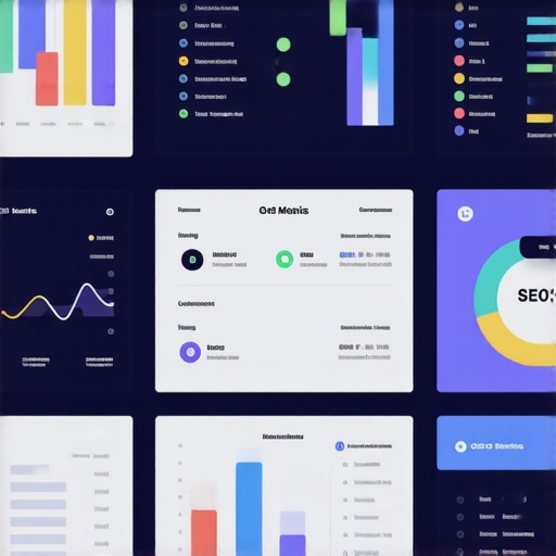 A dashboard screen displaying real-time SEO signals and analytics for local search performance.