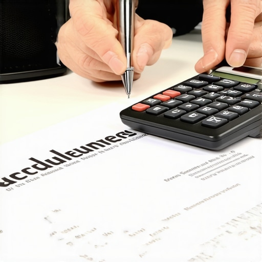 Person comparing business license details on paper with on-screen information